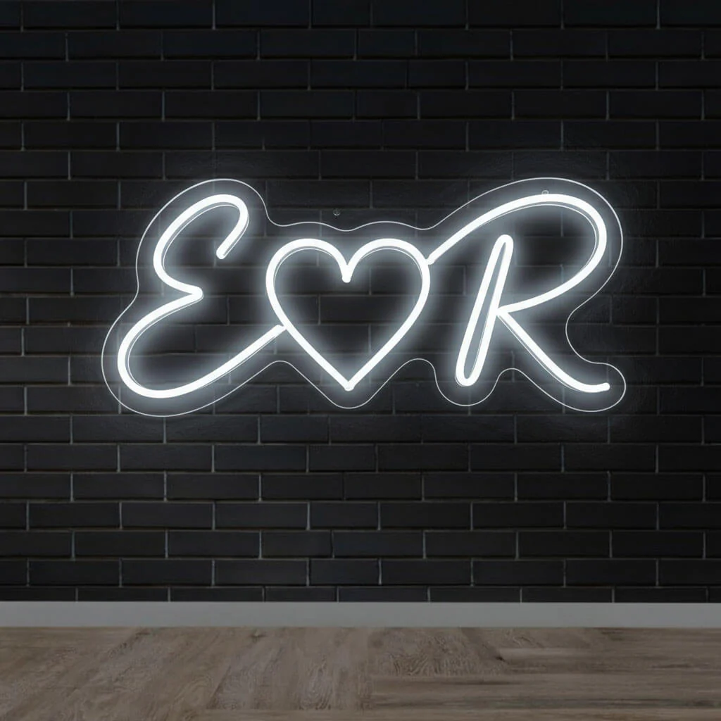 Custom Initials Wedding Neon Sign - Image 3