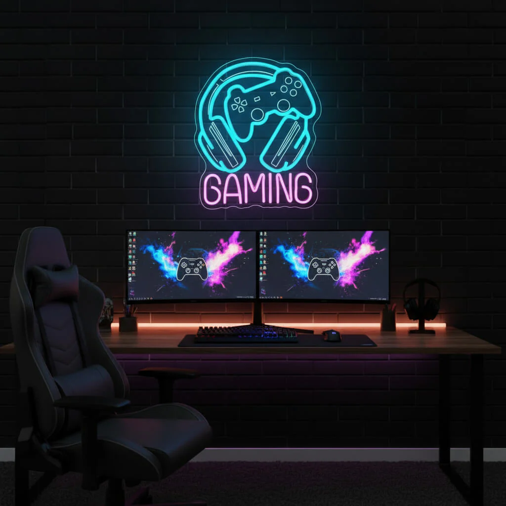 Gaming Headphone and Controller LED Neon Sign - Image 3