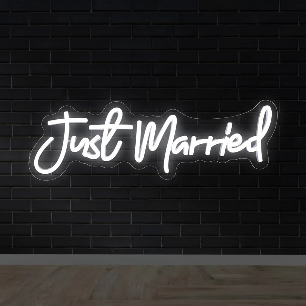 Just Married Wedding LED Neon Sign - Image 3