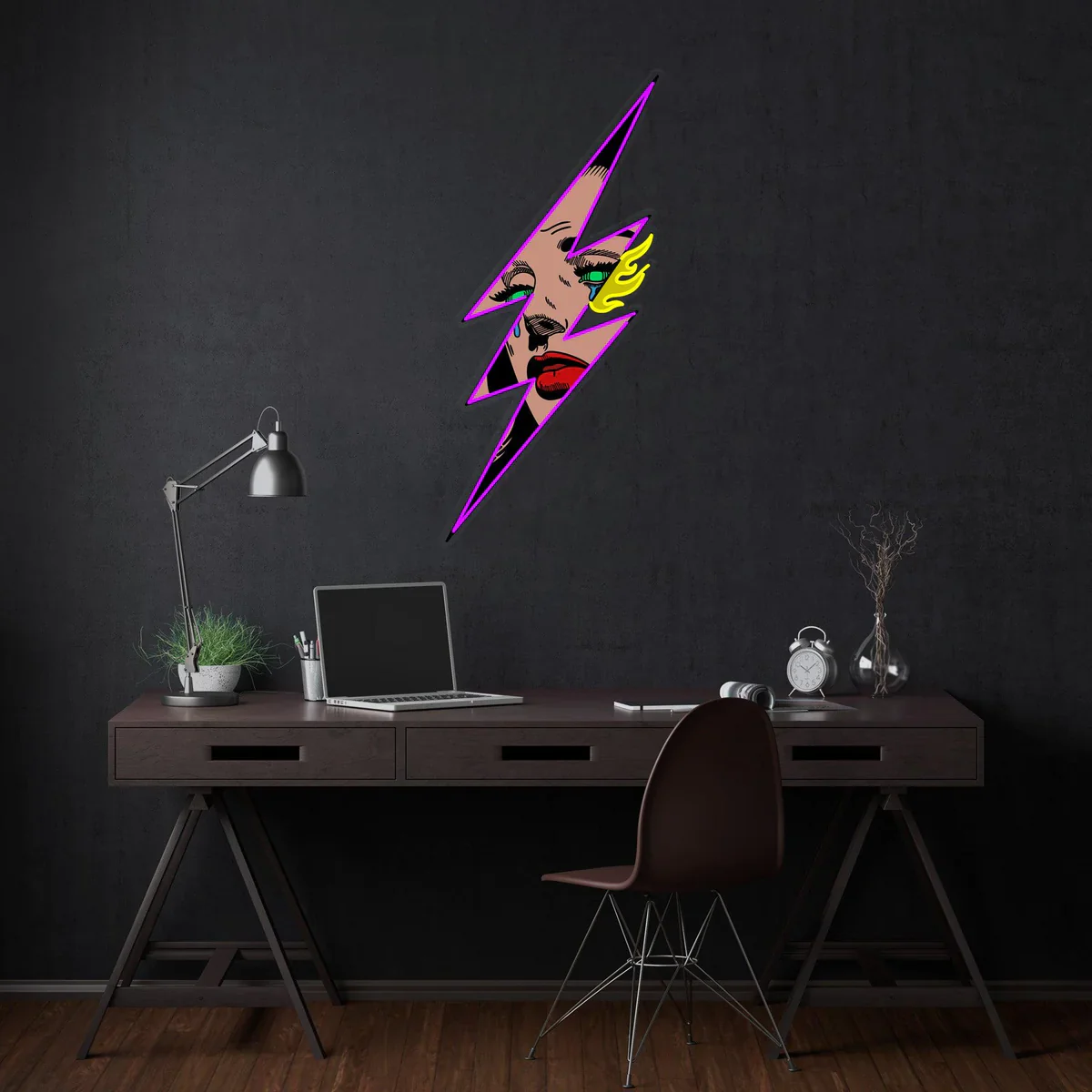 Lightning Girl - Premium Neon Artwork - Image 3